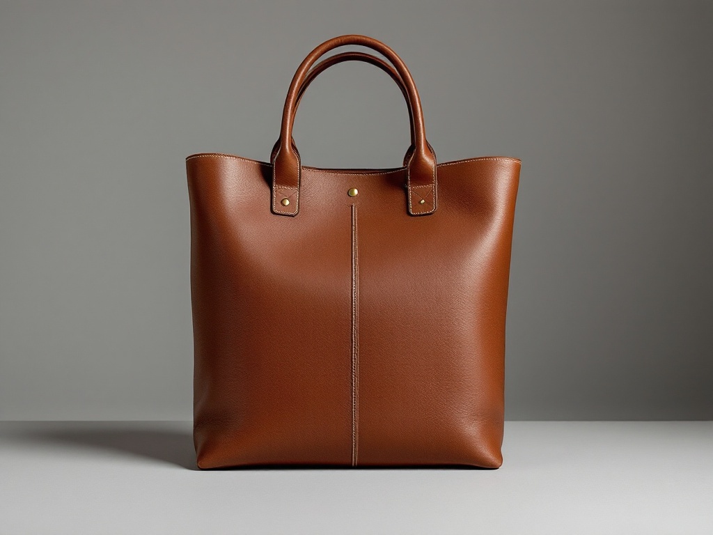 Leather tote as hero